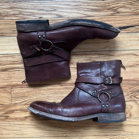 Frye Other - Frye men’s harness boots - brown leather size 11